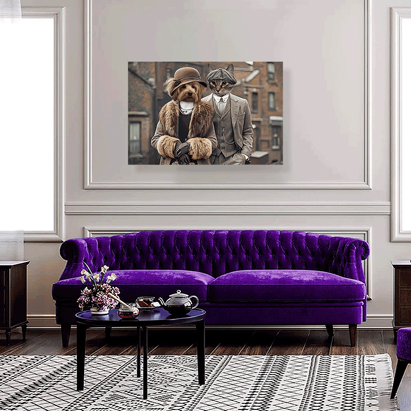 Peaky Blinders Couple Pet Portrait